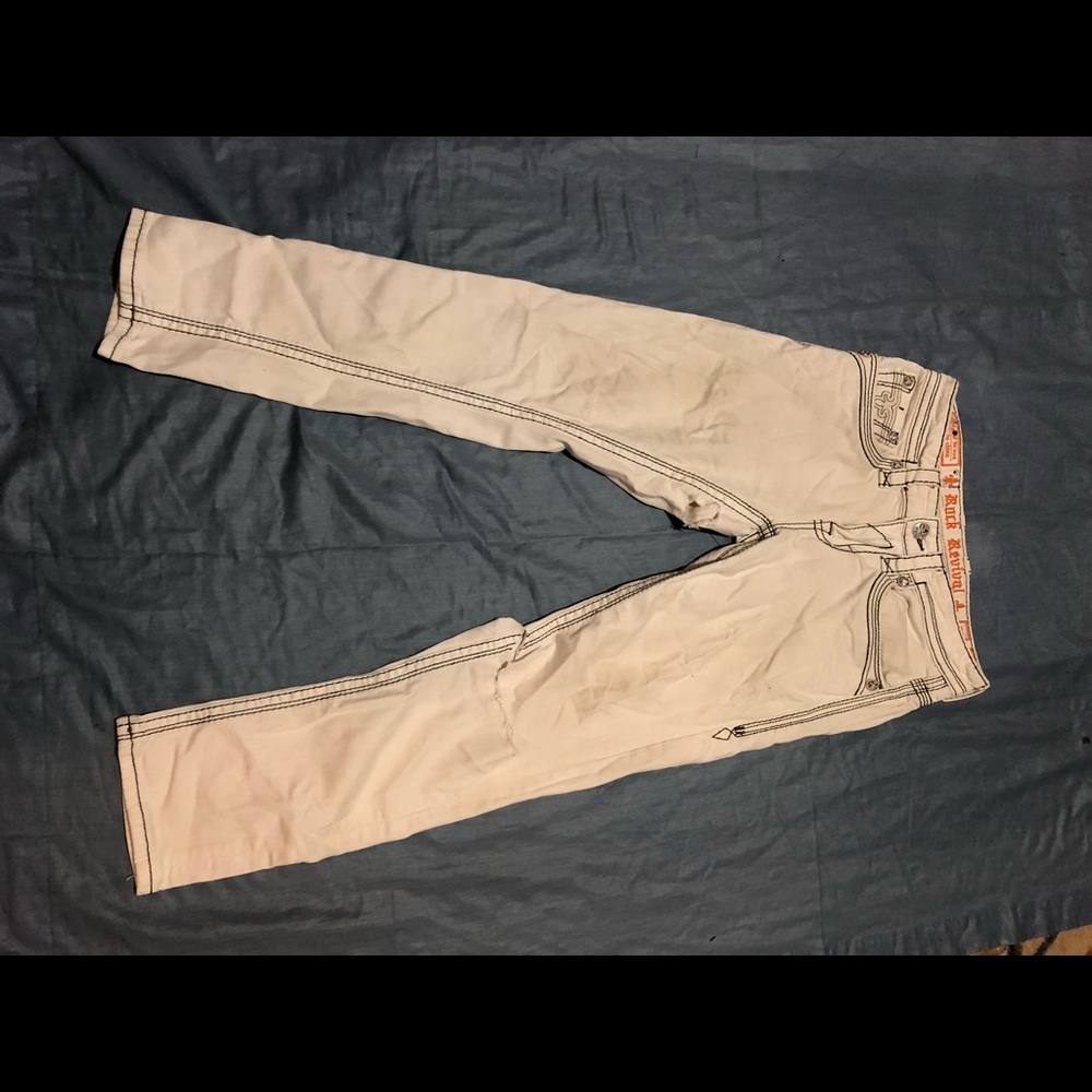 Rock revival men’s jeans distressed size 29  Wow